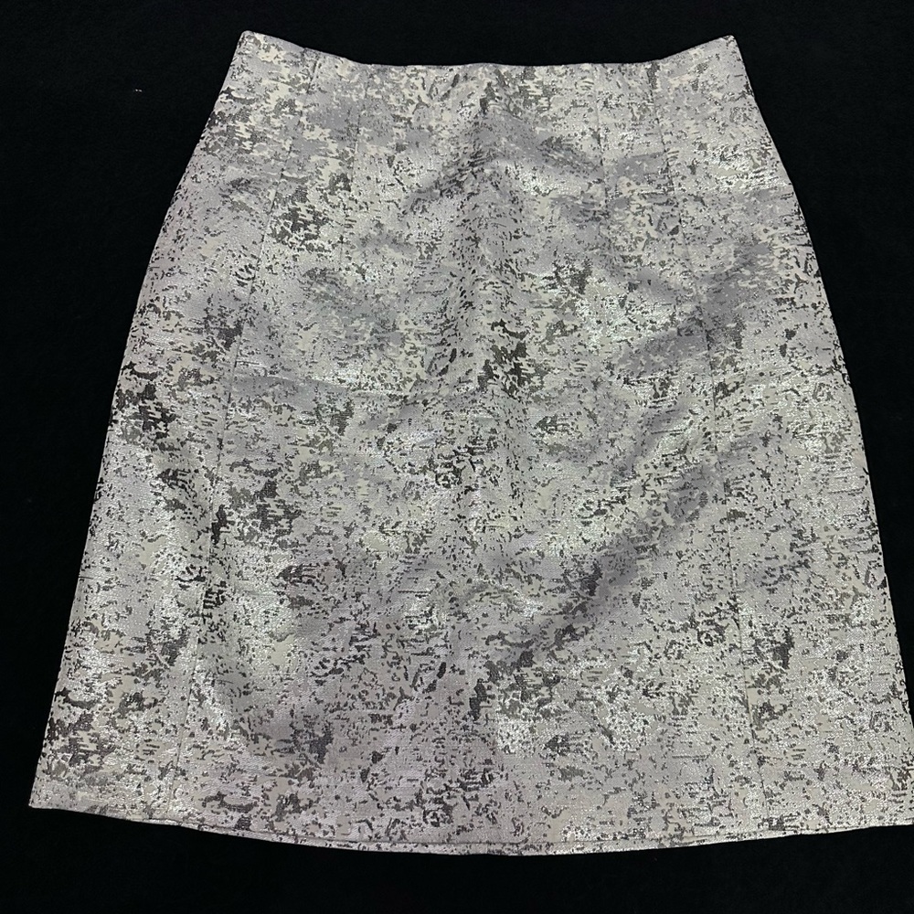Ellen Tracy Black and White Knee-Length Pencil Skirt